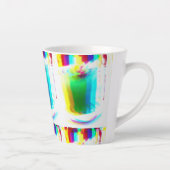 抽象的なポップアートの原色の虹のドリンクラテマグ カフェラテマグ (右)