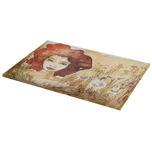 抽象的なポートレート3 カッティングボード (角)