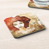 抽象的なポートレート3 コースター (左側)