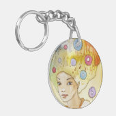 抽象的なポートレート キーホルダー (正面左)