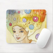 抽象的なポートレート マウスパッド (マウス)