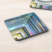 抽象的なマクロビスマスの鉱物のコースター コースター (左側)