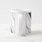 抽象的なマグカップデザイン ジャンボコーヒーマグカップ (裏面)