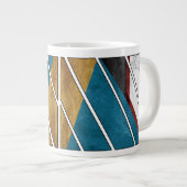 抽象的なマグカップデザイン ジャンボコーヒーマグカップ (正面右)