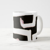 抽象的なマグカップ ジャンボコーヒーマグカップ (正面右)