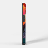 抽象的なマルチカラーのジグザグ iPhoneケース (右側面)