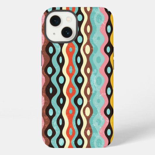 抽象的なマルチカラーパターン iPhoneケース (裏面)