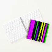 抽象的なマルディグラストライプ ノートブック (内部)