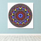 抽象的なマンダラ キャンバスプリント (インサイチュ (ウッドフロア))