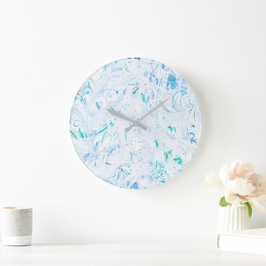 抽象的なマンダラ ラージ壁時計 (ホーム)