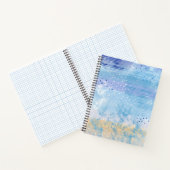 抽象的なミックスメディア ブルー ターコイズ イエロー ノートブック (内部)