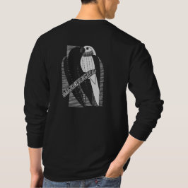 抽象的なミニマリスト動物アート インコの背面 Tシャツ