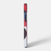 抽象的なミニマル幾何学シームレスパターン iPhoneケース (左側面)