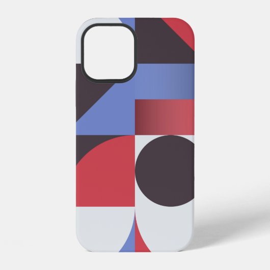 抽象的なミニマル幾何学シームレスパターン iPhoneケース (裏面)