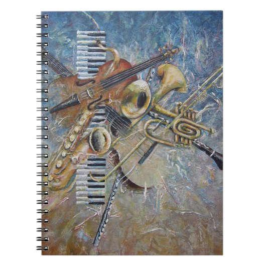 抽象的なメロディーのノート ノートブック (正面)