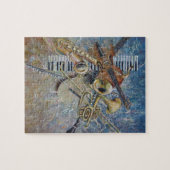 抽象的なメロディーのパズル ジグソーパズル (横)