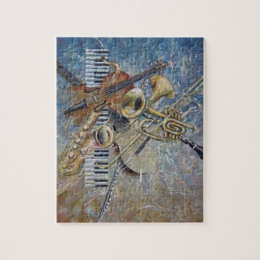 抽象的なメロディーのパズル ジグソーパズル (縦)