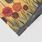 抽象的なモザイクタイルの女性のシルエット 薄葉紙 (詳細)