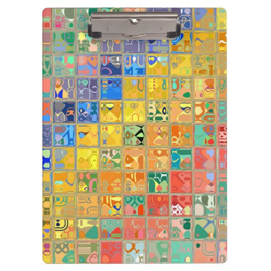 抽象的なモザイクパターン#12 クリップボード (正面)