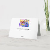 抽象的なモダンなグリーティングカード カード (裏面)