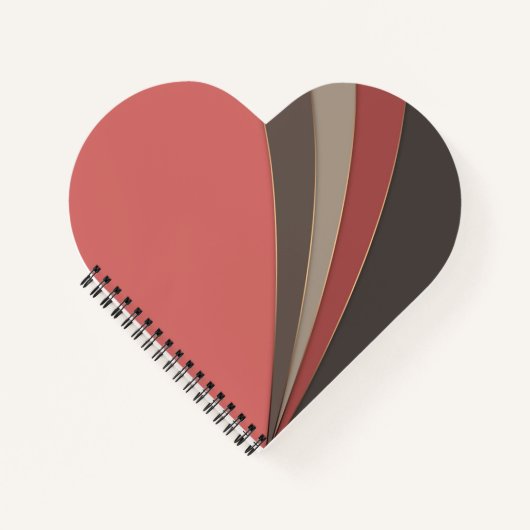 抽象的なモダンな幾何学的シンプルプリント ノートブック (正面)