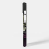 抽象的なモダンな深紅カーキグレー・フラクタルフラワー Case-Mate iPhoneケース (裏面 / 左)