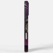 抽象的なモダンな紫褐色のグレー・フラクタル・フラワー Case-Mate iPhoneケース (裏面 / 右)