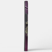 抽象的なモダンな紫褐色のグレー・フラクタル・フラワー Case-Mate iPhoneケース (裏面 / 右)