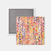 抽象的なモダンな野生の花の植物園 マグネット (正面/裏面)