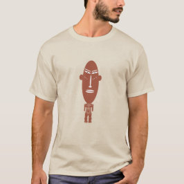 抽象的なモダンアフリカ先住民の顔アート Tシャツ