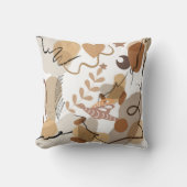 抽象的なモダンアートのクッションカバー クッション (正面)