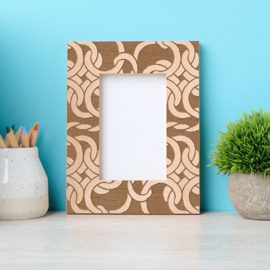 抽象的なモダンケルトノット エレガント おしゃれ メンズ レーザー彫刻フレーム (正面)