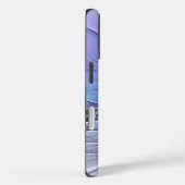 抽象的なモダンフラクタルアート ラベンダー ブルー Case-Mate iPhoneケース (裏面 / 右)