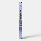 抽象的なモダンフラクタルアート ラベンダー ブルー Case-Mate iPhoneケース (裏面 / 左)