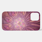 抽象的なモダンフローラル・フラクタルアート ベリーカラー Case-Mate iPhoneケース (裏面 (横))