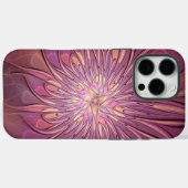 抽象的なモダンフローラル・フラクタルアート ベリーカラー Case-Mate iPhoneケース (裏面 (横))