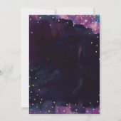 抽象的なモダン ブラック ウォータカラー結婚式 招待状 (裏面)