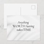 抽象的なモチベーション 高級感のある引用 ソフトな色調のアート ポストカード (正面/裏面)