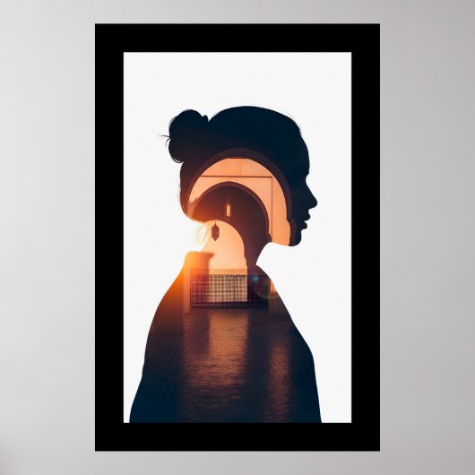 抽象的なモロッコのドアウェイウォールアート ポスター (正面)