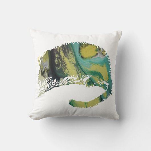 抽象的なヤマネのシルエット クッション (正面)