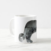 抽象的なユキヒョウのシルエット コーヒーマグカップ (正面左)