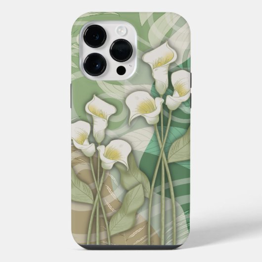 抽象的なユリ iPhoneケース (裏面)
