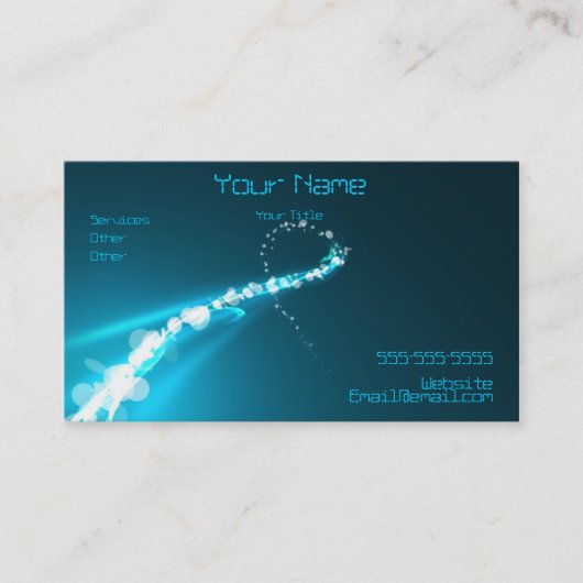 抽象的なライトおよび色の名刺 名刺 (正面)