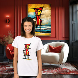 抽象的なライフガードタワー | 表現主義アート Tシャツ