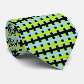抽象的なライムグリーン、黒いおよびパステル調の青 ネクタイ (ロール)