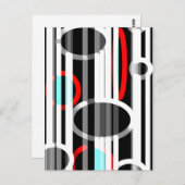 抽象的なラインおよびElipses ポストカード (正面/裏面)