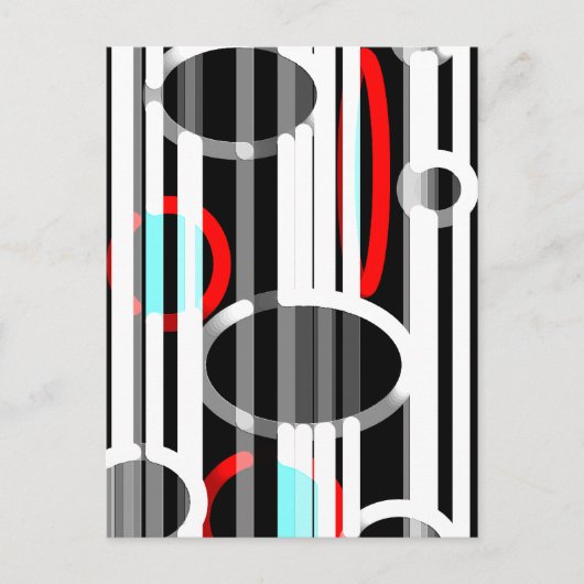 抽象的なラインおよびElipses ポストカード (正面)