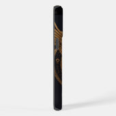 抽象的なラインアートの翼のスマホケース iPhoneケース (右側面)