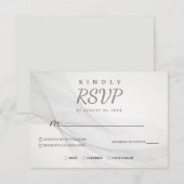 抽象的なライン テクスチャー RSVP カード (正面/裏面)