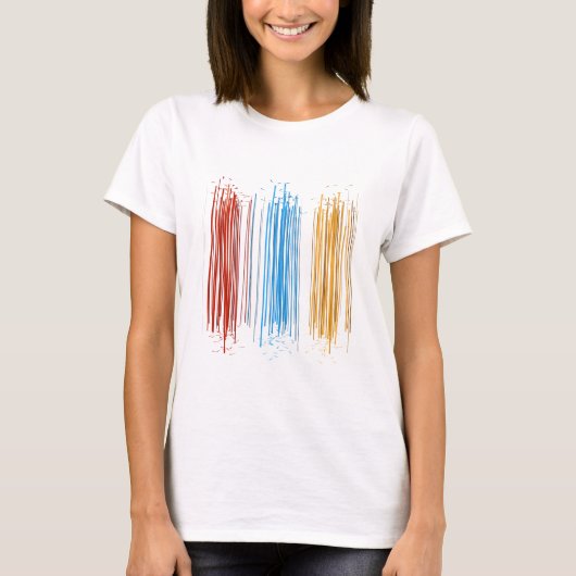 抽象的なライン Tシャツ (正面)